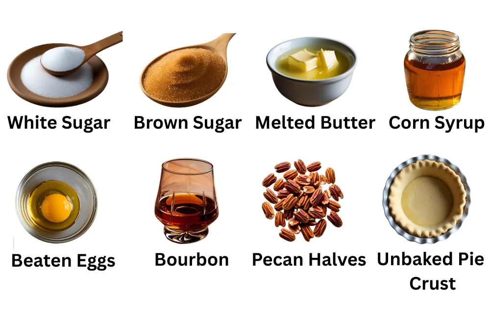 Bourbon Pecan Pie All Ingredients Are Here