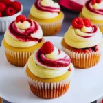 Luscious Lemon Raspberry Swirl Cupcakes