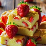 Strawberry Lemon Blondies