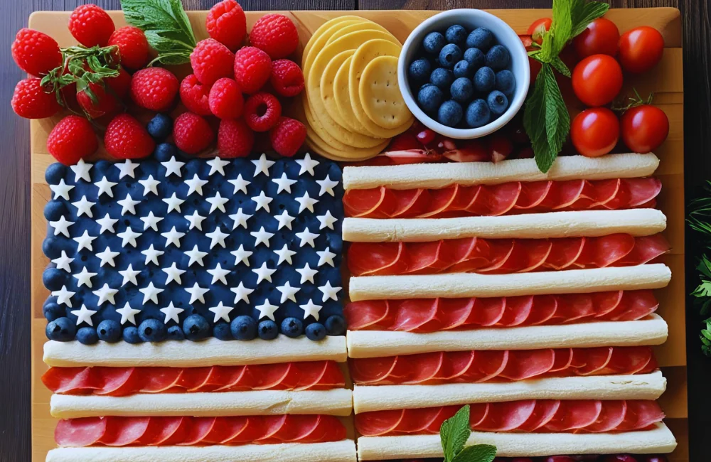 American Flag Charcuterie Board