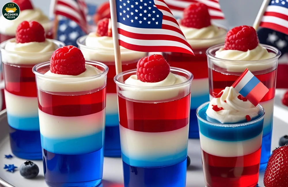 Red White & Blue American Flag Jello Shots