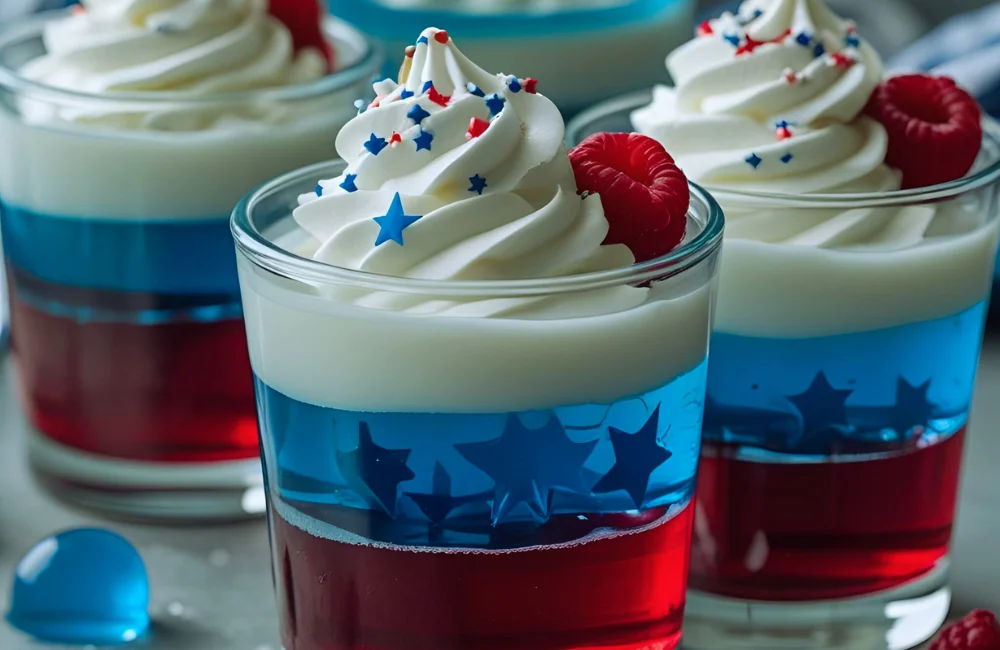 Red White & Blue American Flag Jello Shots