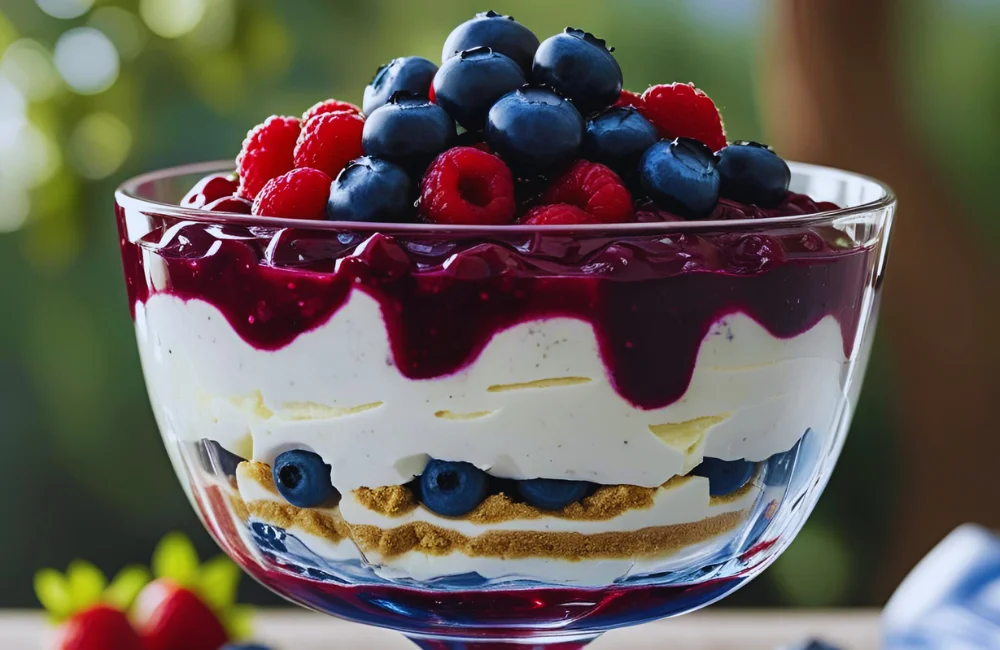 Red White and Blue Cheesecake Salad