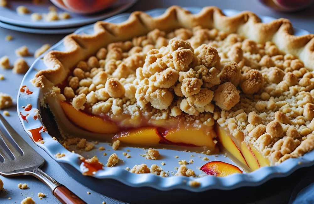 Peach Crumble Pie