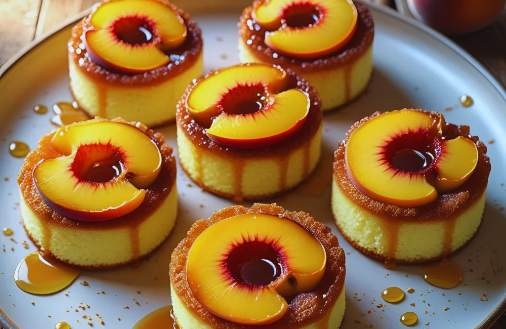 Peach Upside Down Mini Cakes