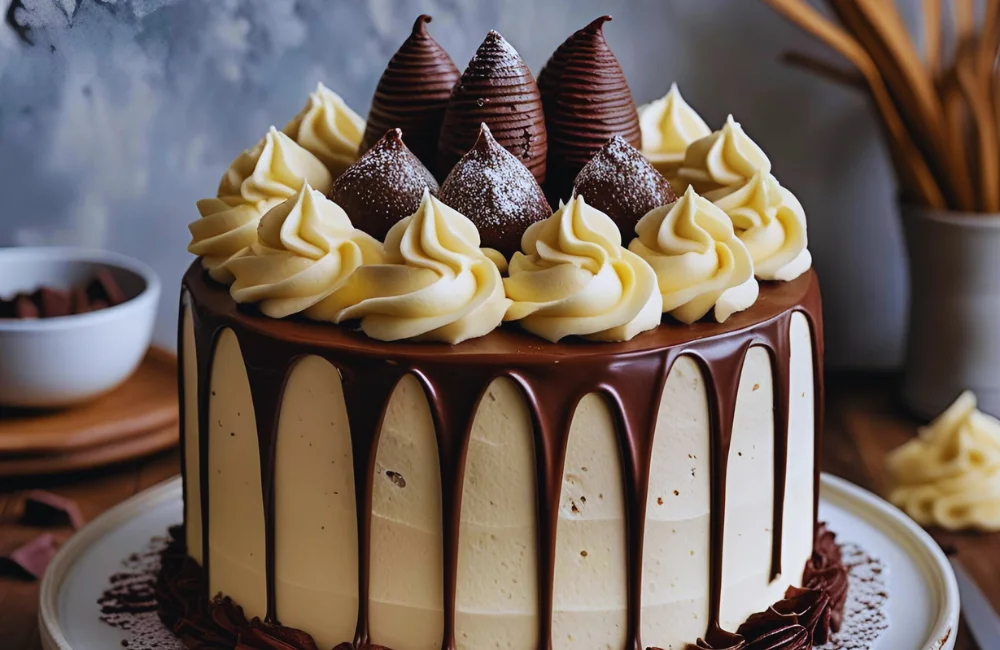 Vanilla Buttercream Chocolate Cake
