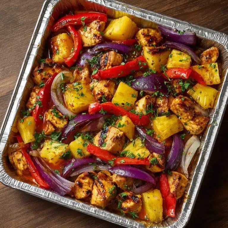 Sheet Pan Hawaiian Chicken With Pineapple And Peppers