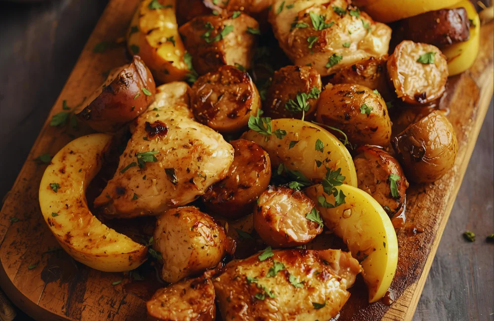 Chicken Apple Sausage Sheet Pan Dinner (1)