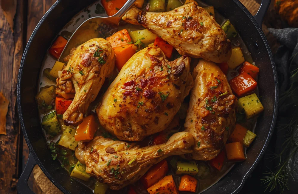 One Pan Autumn Chicken Dinner