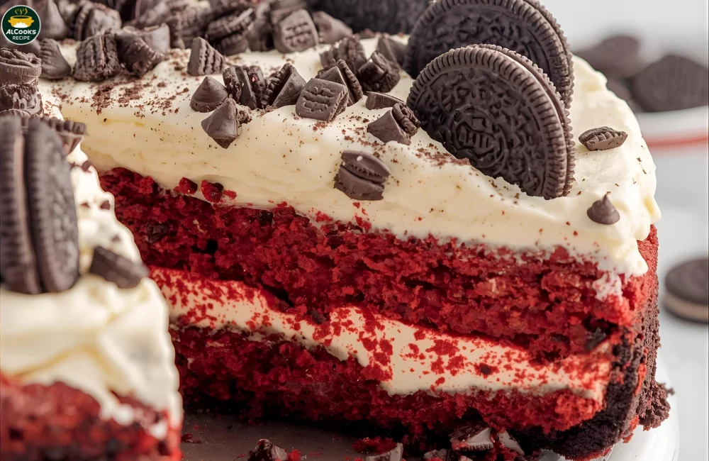 Red Velvet Oreo Cheesecake