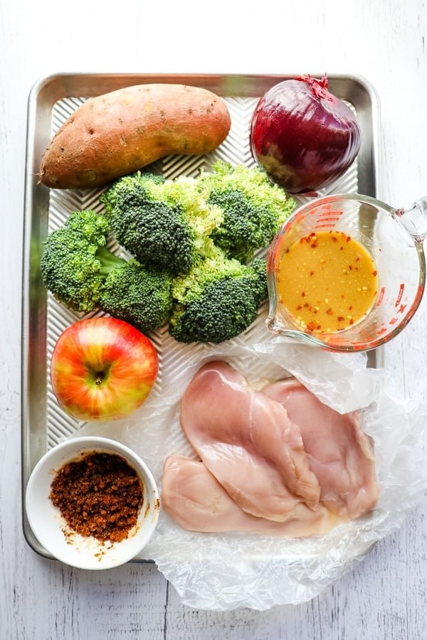 Sheet Pan Chicken and Sweet Potatoes ingredients