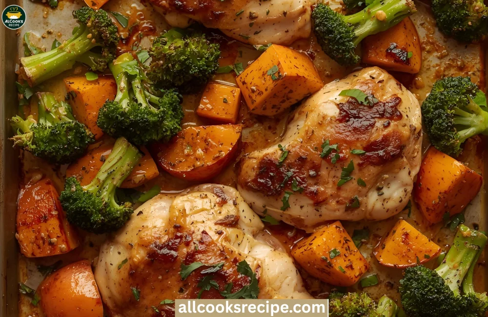 Sheet Pan Chicken and Sweet Potatoes