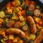 Sheet Pan Maple Dijon Sausage and Fall Veggies