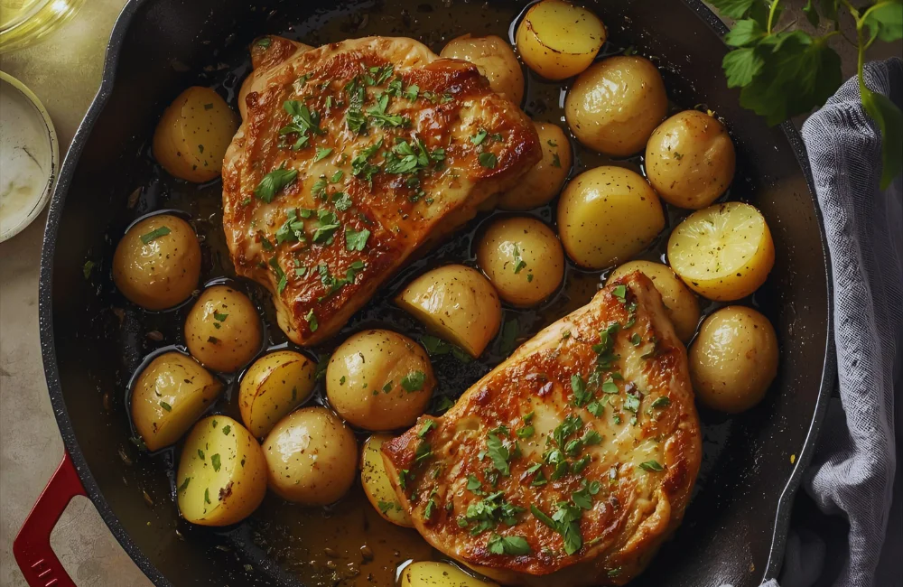 Sheet Pan Pork Chops And Potatoes Recipe