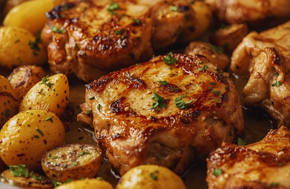 Sheet Pan Pork Chops And Potatoes