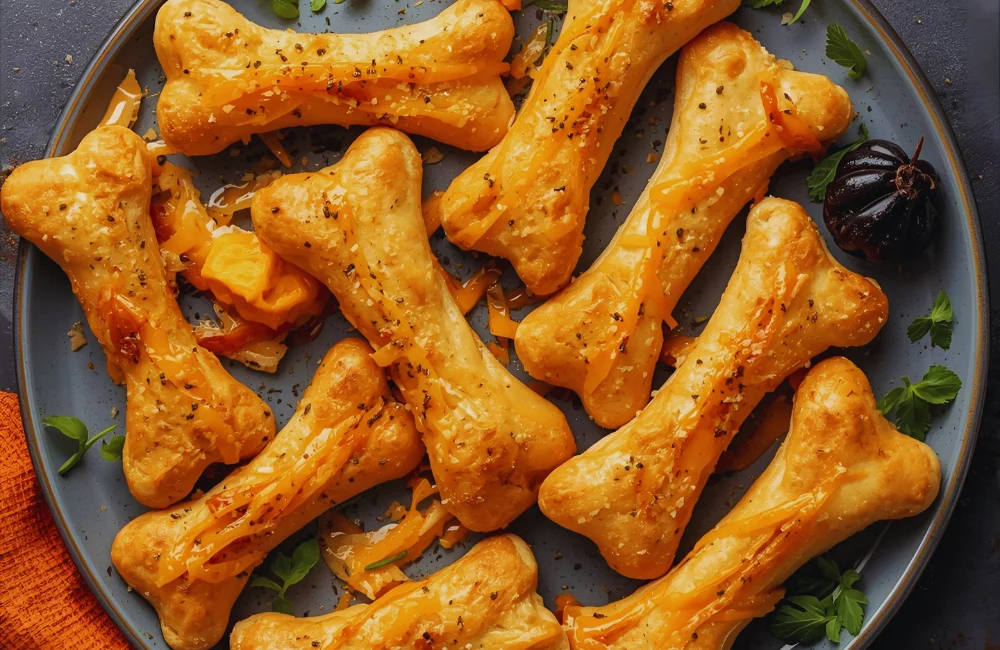Cheesy Halloween Breadstick Bones Recipe