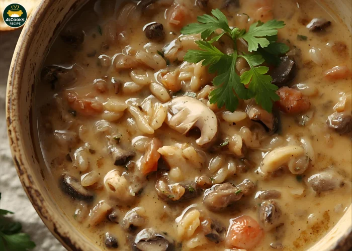 Creamy Mushroom Chicken and Wild Rice Soup Recipe