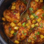 Crockpot Pineapple BBQ Chicken