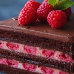 Dark Chocolate Raspberry Mousse Cake