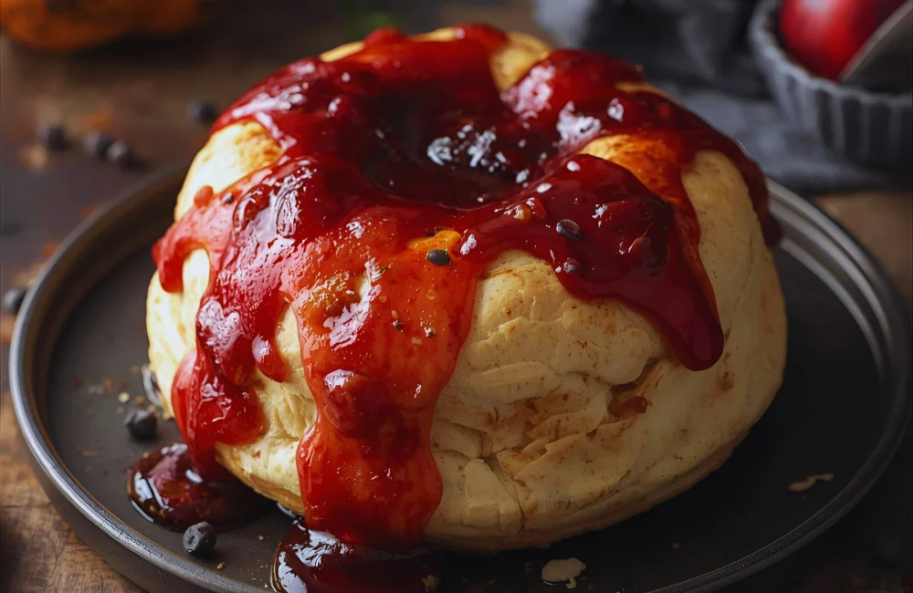 Halloween Bloody Baked Brie