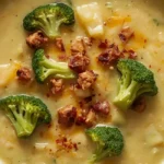 High Protein Broccoli Cheddar Soup