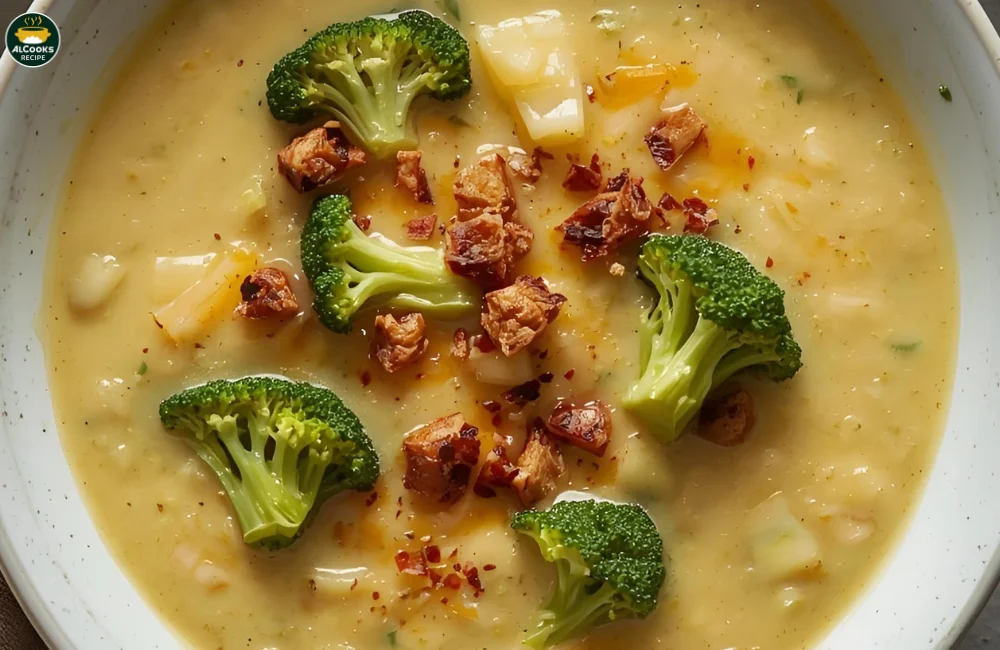 High Protein Broccoli Cheddar Soup