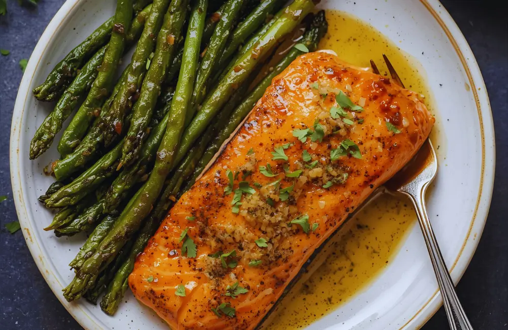 Maple Dijon Glazed Baked Salmon