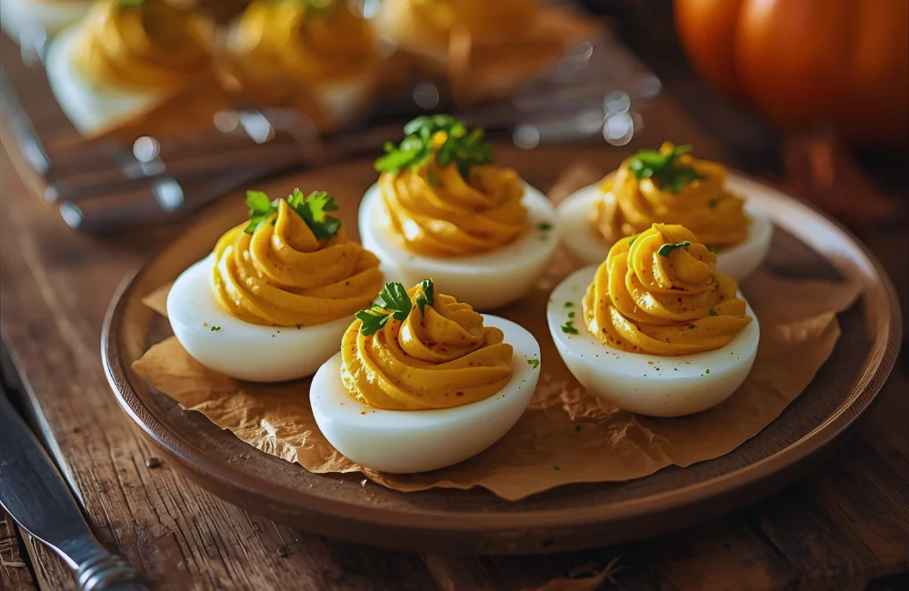 Pumpkin Patch Deviled Eggs