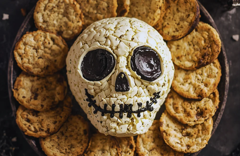 Skellington Cheese Ball Appetizer Recipe