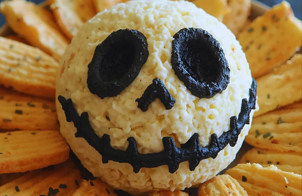 Skellington Cheese Ball Appetizer