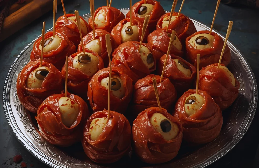 Skewered Salami Eyeballs
