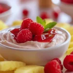 Cranberry Cream Cheese Dip with Raspberry and Pineapple
