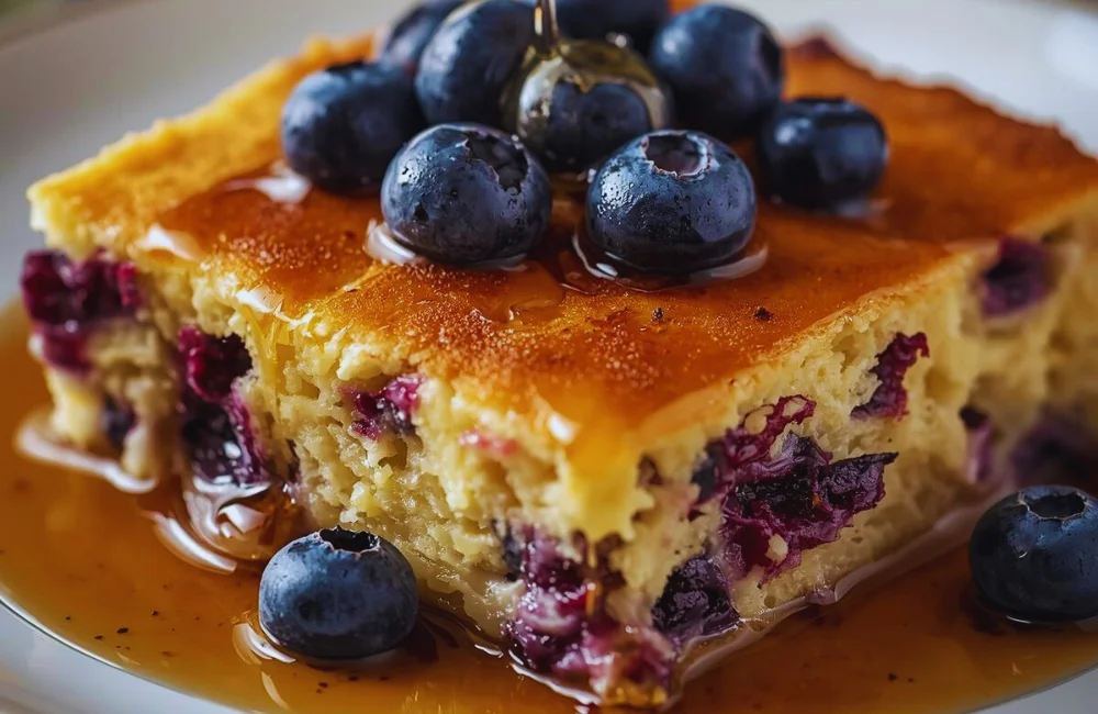 Blueberry Buttermilk Pancake Casserole Recipe