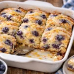 Blueberry Butter Swim Biscuits with Lemon Glaze