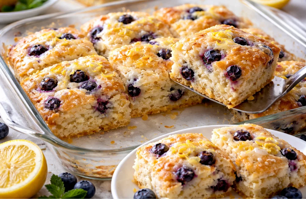 Lemon Blueberry Butter Swim Biscuits