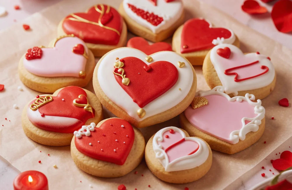 Royal Icing Valentine Sugar Cookies